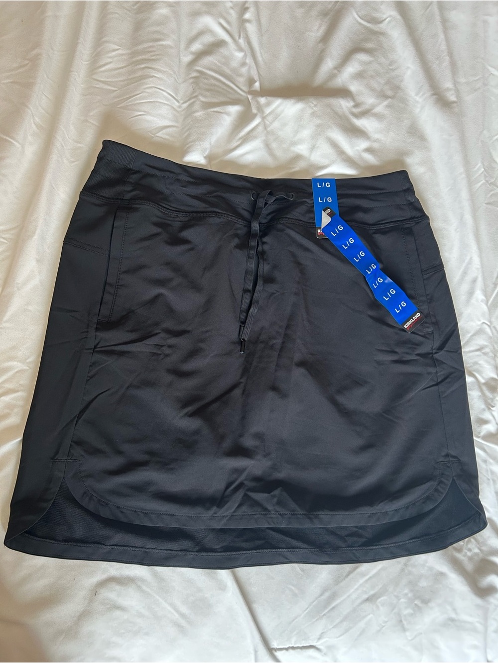 NWT Black Athletic Skirt with Shorts Drawstring and Pockets